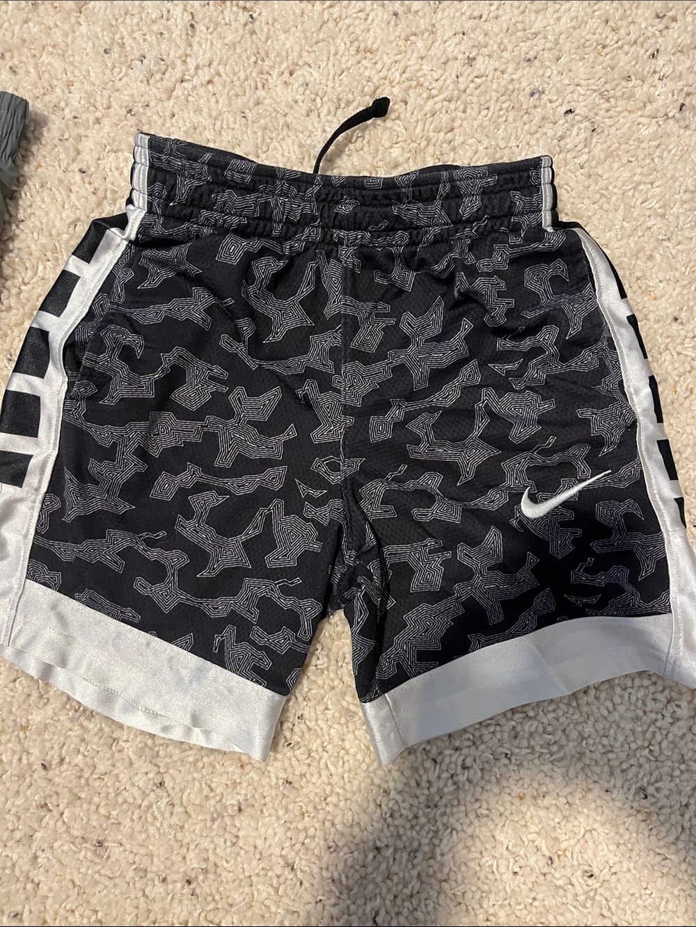Nike Black & White Patterned Basketball Shorts